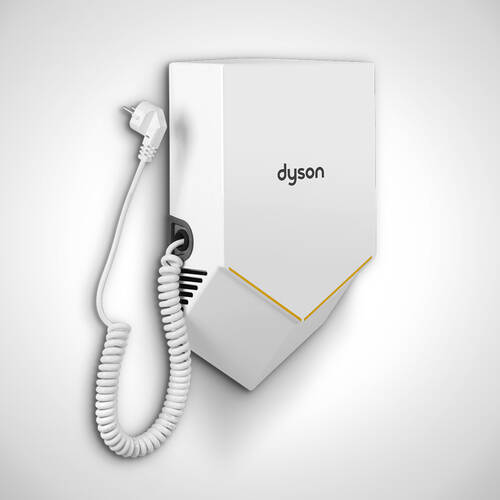 Dyson Airblade Händetrockner Typ V-Weiß, Art.-Nr. 18.00.00.97 in Farbe weiß, mit optionalem Netzkabel 