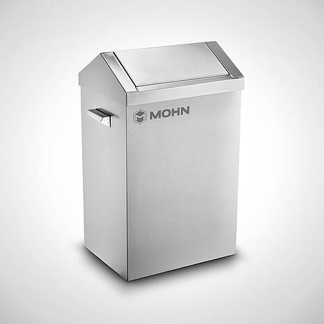 Abfallbehälter ohne Fußbetätigung aus Edelstahl | Mohn GmbH